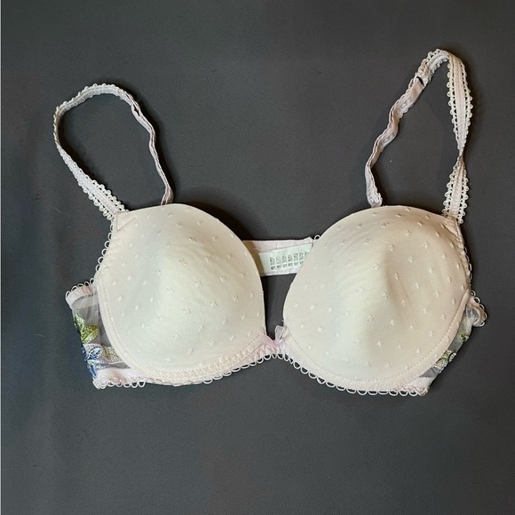 LOU French Vintage Lingerie size 34C Lace Floral Bra NWOT - Picture 1 of 4